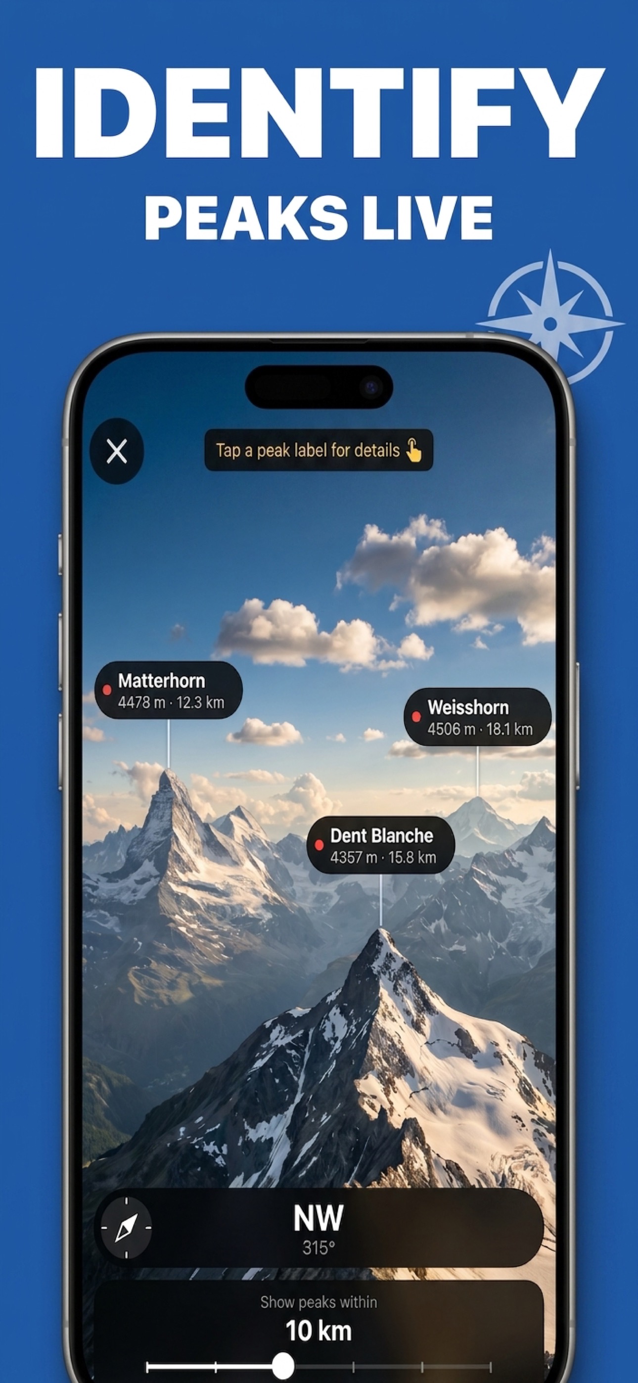 Peak Identifier - AI Mountain Recognition with Live AR Look Around